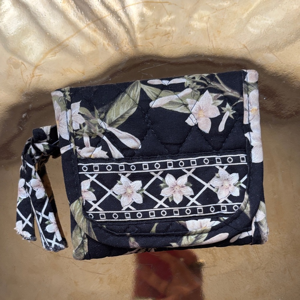 Vera Bradley Black and White Floral Wallet